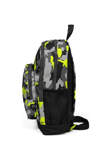 Coral High Kids Siyah Gri Kamuflaj Desenli Dört Bölmeli Okul Sırt Çantası 23117