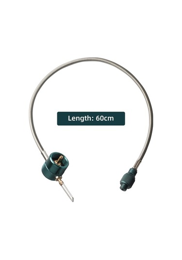 Pazly Bütan Adaptörü, Ropane Bidon Dişli Kamp Ocağı Uzatma Hortumu Gümüş