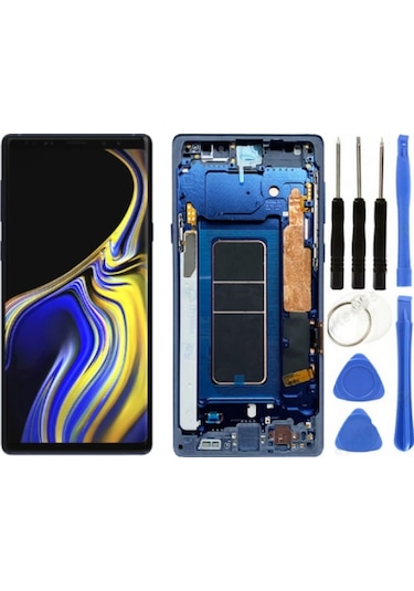 Te Samsung Note 9 N960 Uyumlu Çıtalı A Kalite Lcd Ekran Mavi