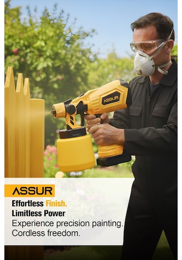 Assur ASR826 21V Çift Akü 300 MM Sprey Püskürtme Sarı