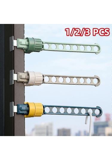 Ganzhoushop Açık Hava Seyahat Taşınabilir Pencere Çerçevesi Elbise Askısı Taşınabilir İç Mekan Pencere Kurutma Rafı Giysiler İçin İç Mekan Askı Rafı-yvanblue Çok Renkli