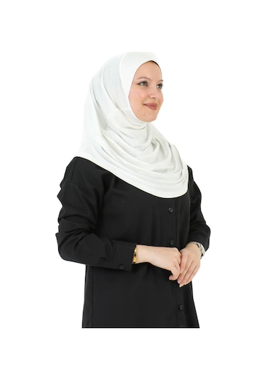 Hazır Giyim Türban Yumuşak Başörtü Şal - Krem Krem