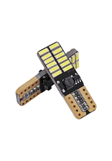 Chevrolet Rezzo Plaka Parklar Için 24 Led T10 Beyaz Ampul 2 Adet