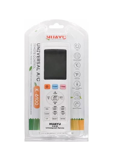 Huayu Kk K-6100 Universal Akıllı Ac Klima Kumandası Tüm Modellere Uyumlu Akıllı Klima Kumanda