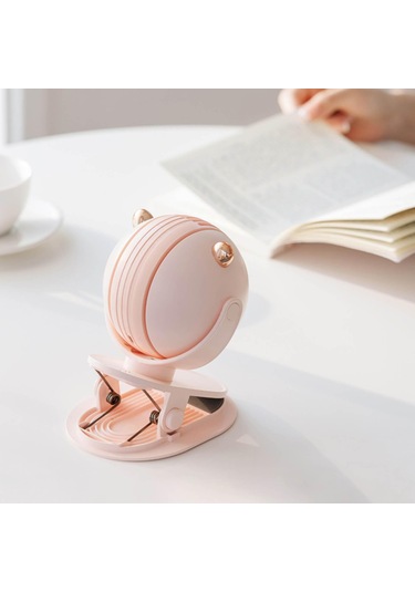 Homyl El Tipi Bladeless Puset Fanı Usb Şarj Edilebilir Pembe