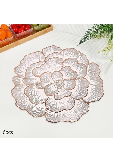 Suntek 6pcs Placemats Yemek Masası Yer Paspas Dekor Mutfak Ev Pembe