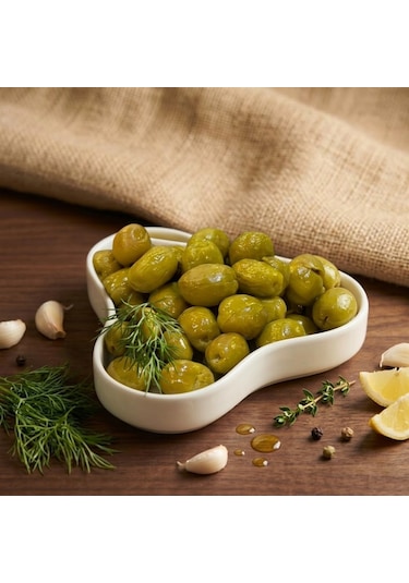 Gurmepark Hatay Küçük Kırma Halhali Yeşil Zeytin 1 KG