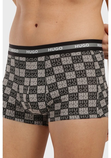 Hugo Erkek Boxer 50545668 996 Siyah Haki Antrasit