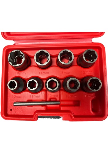 Yama Crmo Yıpranmış Cıvata Ve Somun Sökme Lokma Seti 1/2" 9 Parça