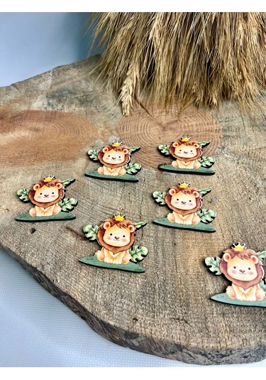 Mr. Home Aslanlı Uv Baskılı Figür Magnet-baskılı Aslanlı Figür -ahşap