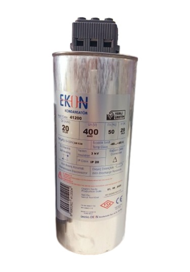 Ekon 20 Kvar Silindir Kondansatör 400V Trifaze