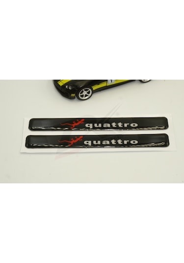 Audi Quattro Gecko Logo 3M 3D Damla Silikon Torpido Ayna Çamurluk