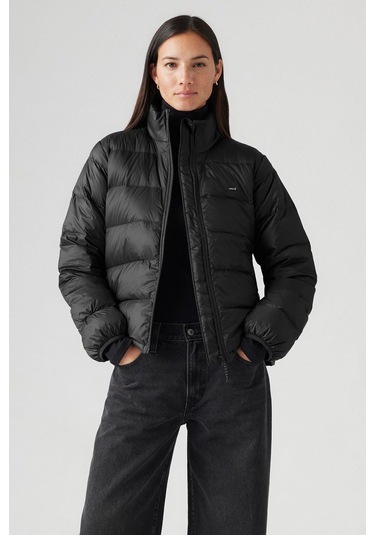 Levi's Oversize Crop Şişme Ceket - Minimalist Tarz Siyah