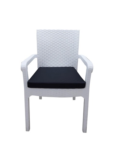 Mirzade 6 Adet Hera Siesta Minderi Su Geçirmez Kumaş 5 Cm Gri Sünger-siyah - 40 40