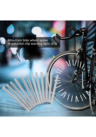 Dinosaurs Bisiklet Reflektörler, 60 Adet Bisiklet Dağ Bisikleti Tekerlek Konuştu Montaj Klip Tüp Uyarı Işık Şeridi Bisiklet Yansıtıcı, Gümüş Altın