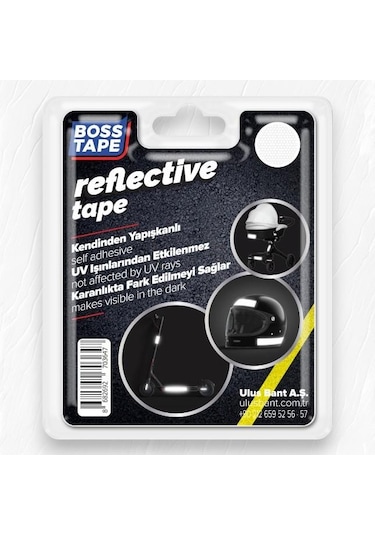 Boss Tape Reflektif Petekli Kedi Gözü Bant 35mm-1,5mt Beyaz