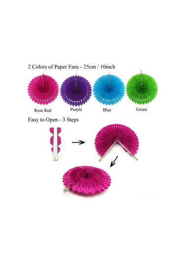 Yuntech01 Parti Dekorasyonu 20'li Set: Çok Renkli Kağıt Çıtçıt Ve Toplar - Düğün, Doğum Günü İçin Kolay Kurulumlu Renkli Dekor Paketi Çok Renkli