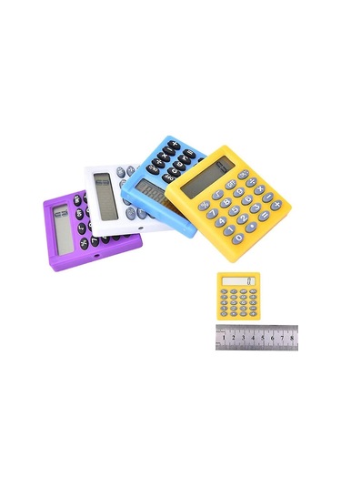 Aubyhe 5 Adet Mini Taşınabilir Hesap Makinesi, 8 Basamaklı, Plastik, Okul-ofis-ev İçin, Hassas Tuşlar, Ag10 Pil Dahil Beyaz, Yeşil, Mavi, Pembe, Mor Diğer