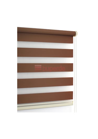 Buperde Kahverengi Eko Zebra Stor Perde