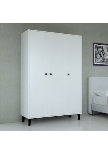 Mobilique Selin Üç Kapaklı Raflı Gardrop 600-00-434