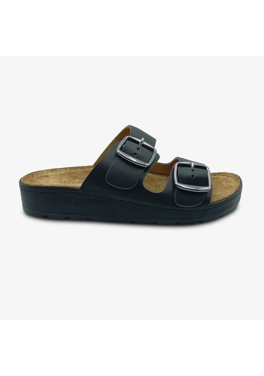 Greyder 59234 Siyah Hakiki Deri Kadın Terlik-1040 Siyah