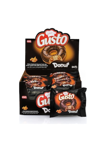 Gusto Donut Karamelli Kek 35 Gr. 24 Adet (1 Kutu)
