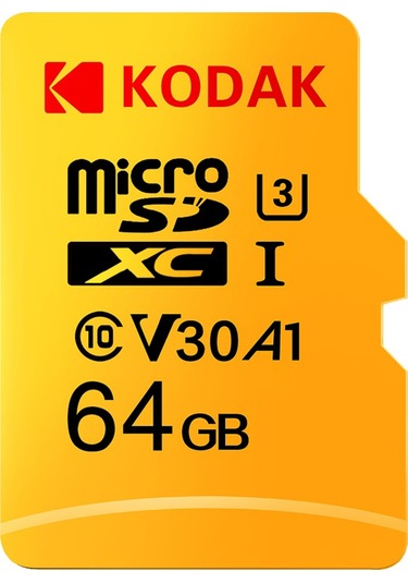 Geeroyoo Kodak 64gb Microsd Hafıza Kartı U3 A1 V30 100mb/s Okuma Hızı 4k Hd Video Kaydı Desteği Akıllı Cihazlar İçin Dayanıklı