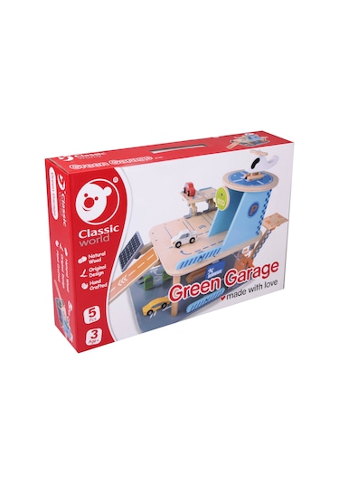 Classic World Ahşap Çevre Dostu Garaj Oyun Seti