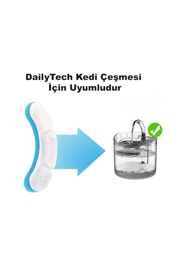 DailyTech PET Kedi Su Pınarı Çeşmesi Şelalesi için Yedek Filtre