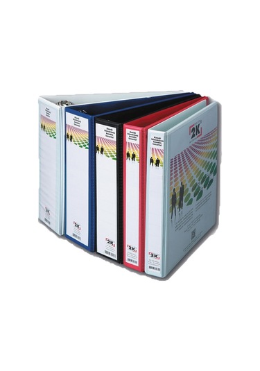 2k Sunum Klasörü Cepli  4 Halkalı 90 Mm Beyaz  09-4d-b