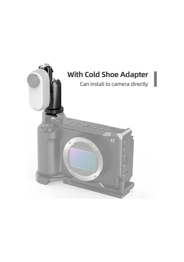 Leezsing Insta360 Go3 Uyumlu Metal Mıknatıslı Hızlı Çıkartma Aparatı - Alüminyum Alaşımlı Soğuk Ayakkabı Tabanlı