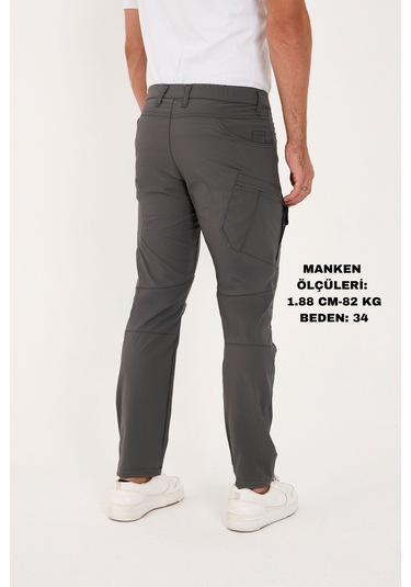 Camp Scoutland Camp527 Outdoor Tactical Su İticili Likralı Yazlık Erkek Taktik Pantolon Gri