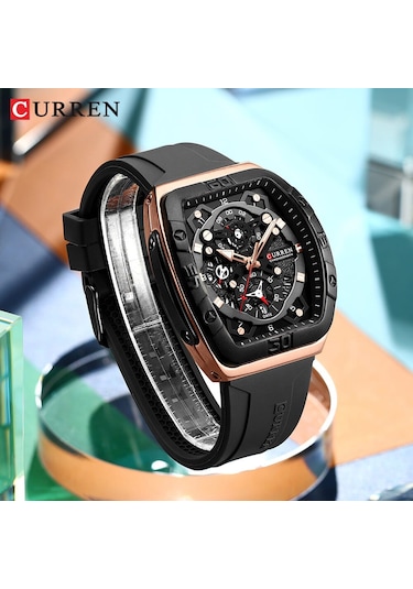 Curren 8443 Quartz Kol Saati-orjinal Kutusunda Siyah Gold