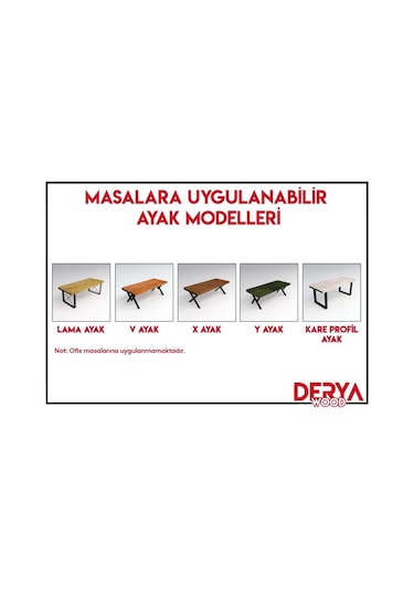 Deryawood Ahşap Yemek Masası-80-200