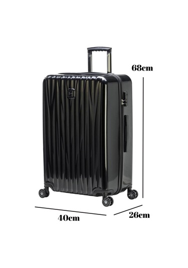 Orta Boy %100 Polikarbon Valiz Siyah 1815
