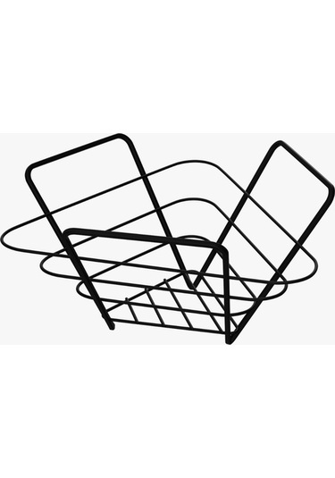 Üçgen Sepet, Meyve Sepeti, Ekmek Sepeti, Modern Tel Sepet Siyah