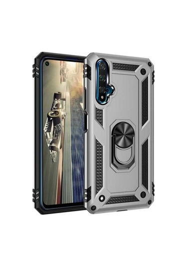 Huawei Honor 20 Kılıf Zore Vega Kapak Gri