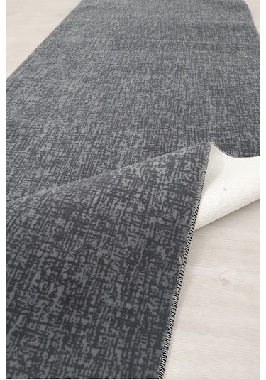 Lüle Halı Düz Renk Kaymaz Taban Yolluk Halı Bnynantrasit1