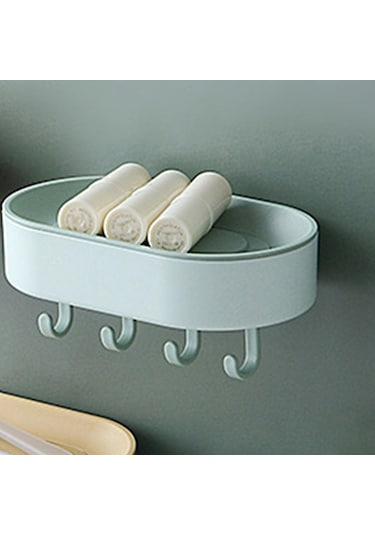 Suntek Sabun Sünger Rafı Drenaj Mutfak Duş Yeşili Çok Renkli