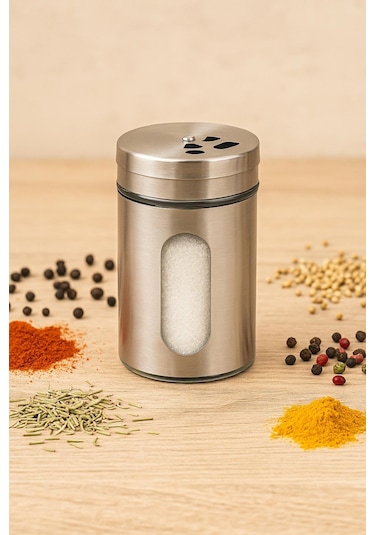 Cam Metal Kapaklı Tuzluk 100 Ml Cam Çok Renkli Diğer