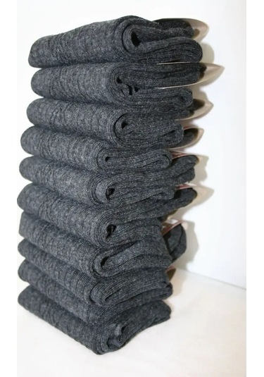 Noginka Klasik Pamuk Çoraplar, 10 Çift Set 169929054 Koyu Gri