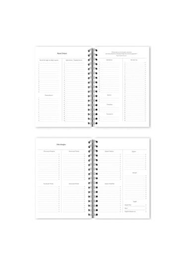 Victorias Journals Spiralli Sert Kapak Süresiz Ajanda Planner A5 Mavi