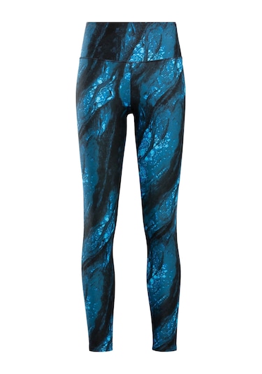 Reebok Lux Bold Aop Tıght Mavi Kadın Tayt Mavi