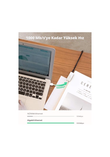 Ugreen Usb 3.0 Gigabit Ethernet Adaptörü, Beyaz, 20255