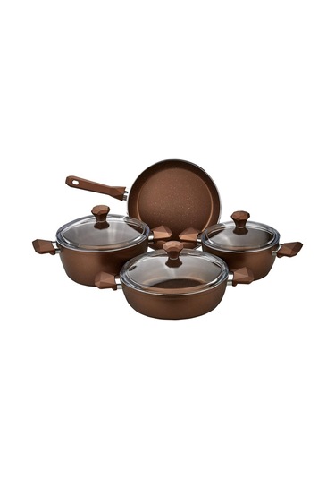 Pierre Cardin 7 Parça Graniks Granit Tencere Seti Bakır