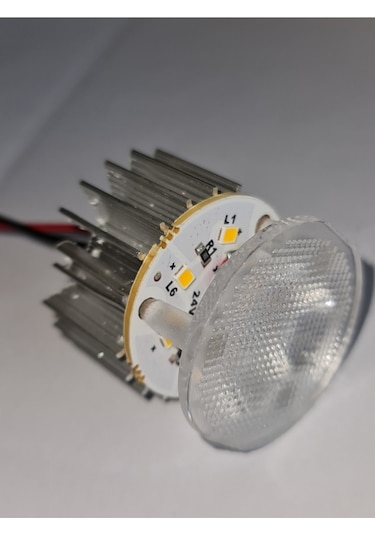 5'li Paket Dekoratif Tente Içi Kasasız Led Armatür 24v Beyaz Şeffaf