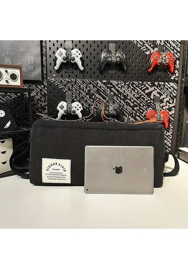 Sandwich Motion003 Beyaz Hafif Vintage Tote Çantası Büyük Kapasiteli Spor Seyahat Çantası Beyaz/ Beyaz