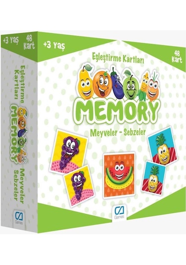 Ca Games Eşleştirme Kartları Meyve-sebze 48 Kart