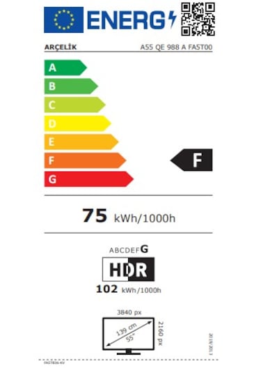 Arçelik A55 QE 988 A 4K Ultra HD 55