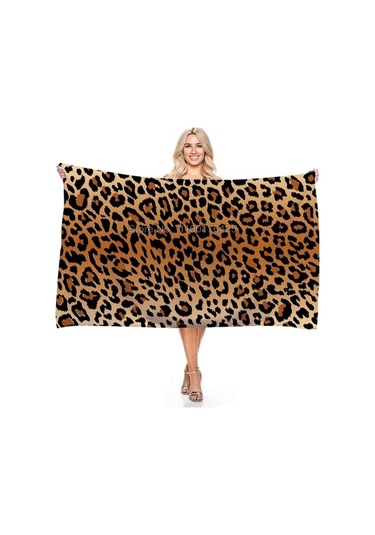 Zyzqstore Leopar Desenli Mikrofiber Banyo Havlusu, Hızlı Kuru Çok Renkli, Plaj/spora Uygun Çok Renkli